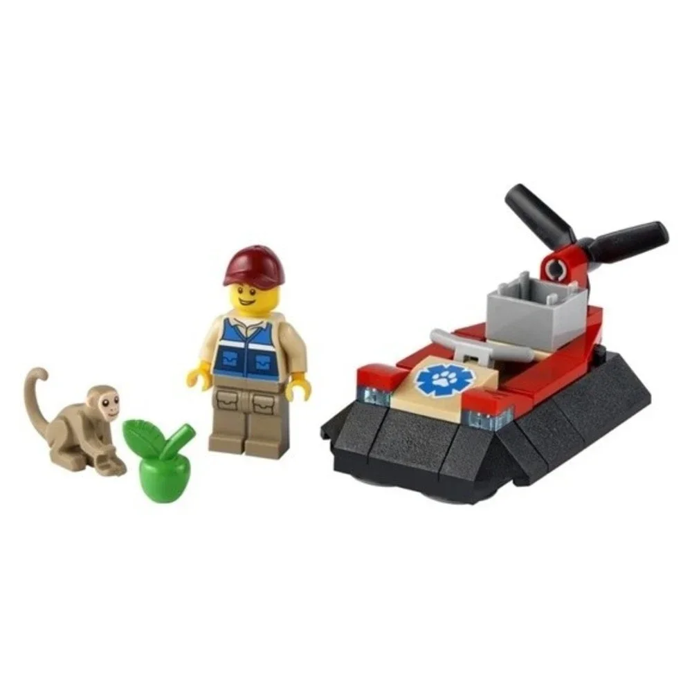New Retired Lego City 30570 Wildlife Rescue Hovercraft Ages 5+